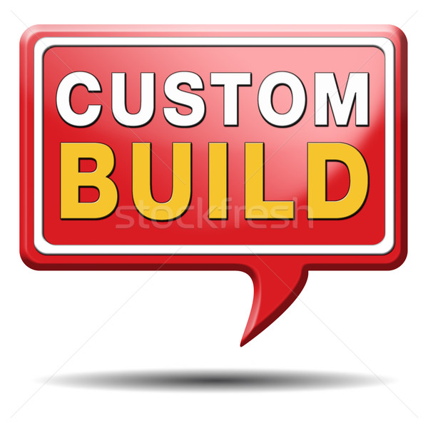 custom build label Stock photo © kikkerdirk