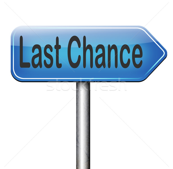 last chance Stock photo © kikkerdirk