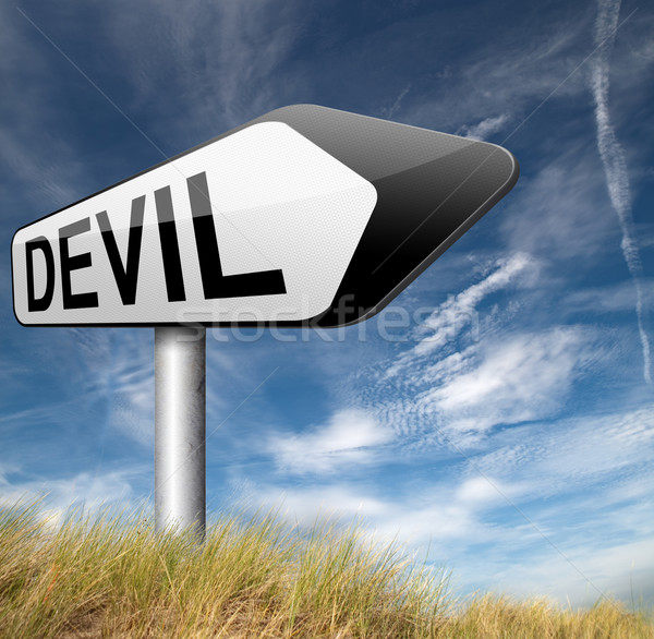 Duivel verleiding kwaad satan brandwond hel Stockfoto © kikkerdirk