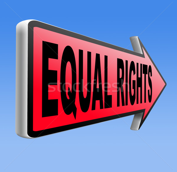 Równy prawa nie dyskryminacja Zdjęcia stock © kikkerdirk