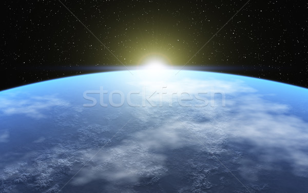 Kalten Planeten Bild eingefroren Stimmung Sonne Stock foto © Kirschner