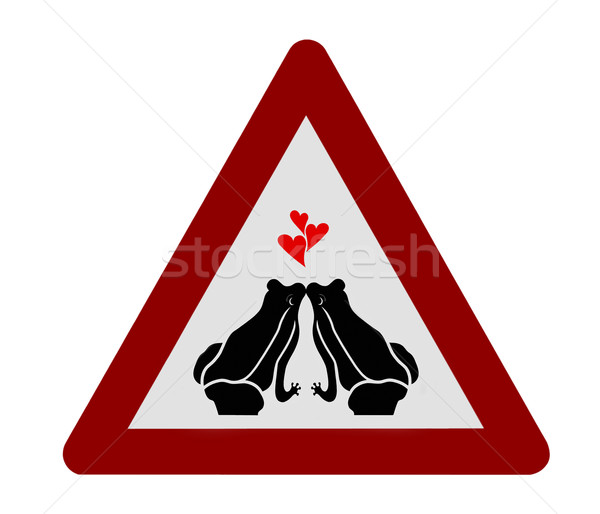 Frog Road Sign Stock photo © Kirschner