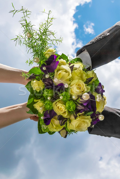 Stockfoto: Boeket · afbeelding · armen · hand · huwelijk