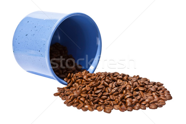 Kávébab kép csésze forró friss makró Stock fotó © Kirschner