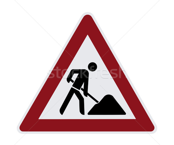 Stock photo: Construction Sign