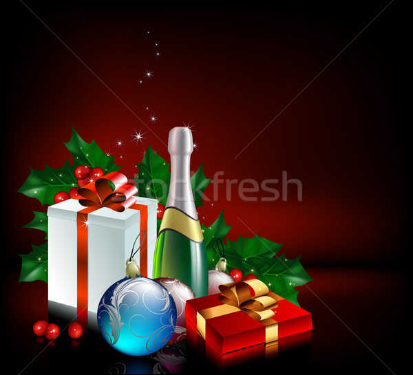 Karácsony illusztráció hasznos designer munka labda Stock fotó © kjolak