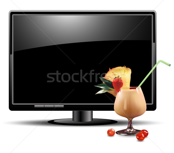 LCD panneau cocktail illustration utile designer Photo stock © kjolak