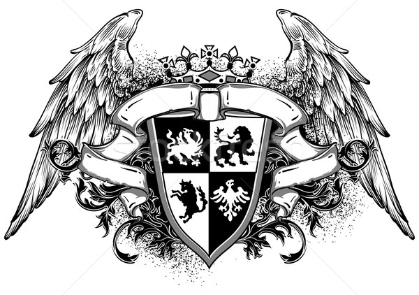 ornamental heraldic shield Stock photo © kjolak