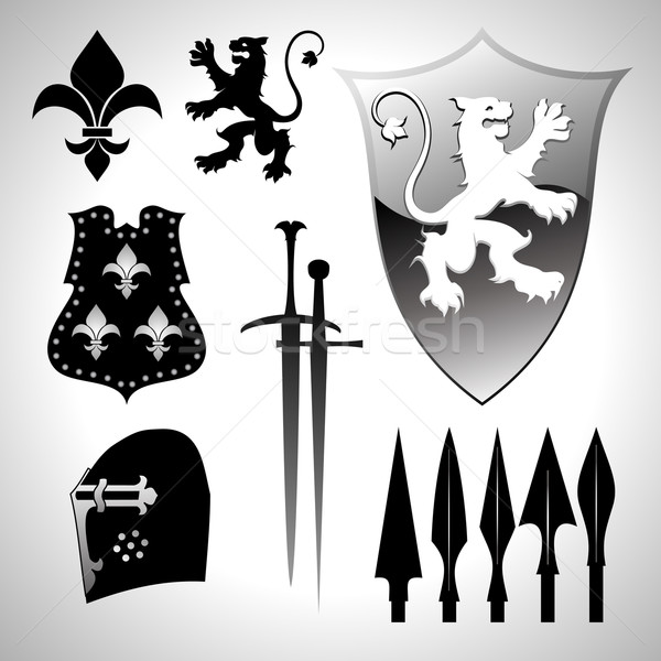 heraldic set Stock photo © kjolak