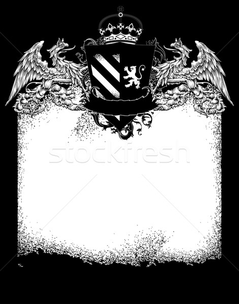 Frame witte ingericht vintage embleem Stockfoto © kjolak