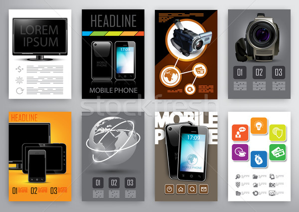 flyers and brochurs design templates Stock photo © kjolak