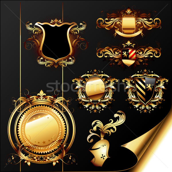 set of heraldic elements Stock photo © kjolak