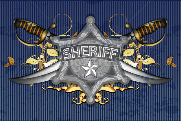 sheriff star with sabers Stock photo © kjolak