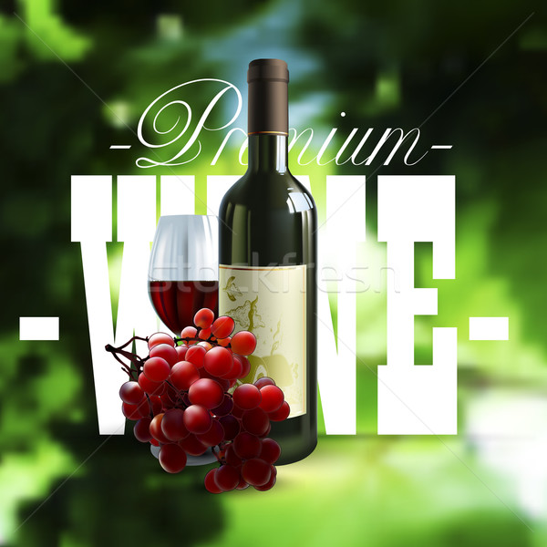 Wein Weinrebe Prämie Glas Restaurant trinken Stock foto © kjolak