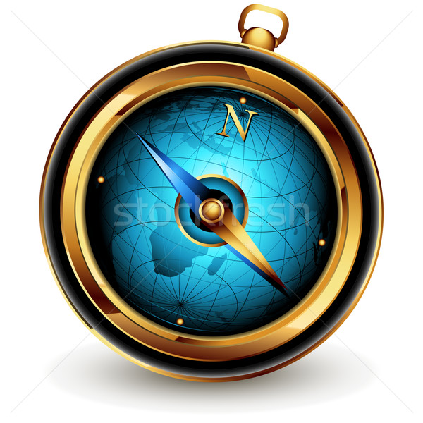 Stockfoto: Kompas · illustratie · nuttig · ontwerper · werk · Blauw