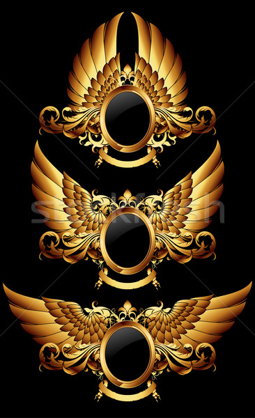 set of heraldic shield Stock photo © kjolak