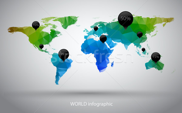 Stock photo: world map infographic