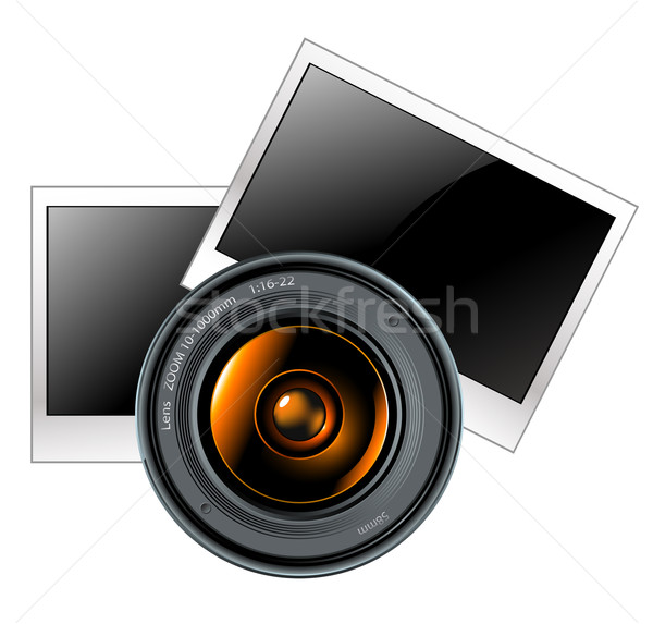 lens with photo frames Stock photo © kjolak