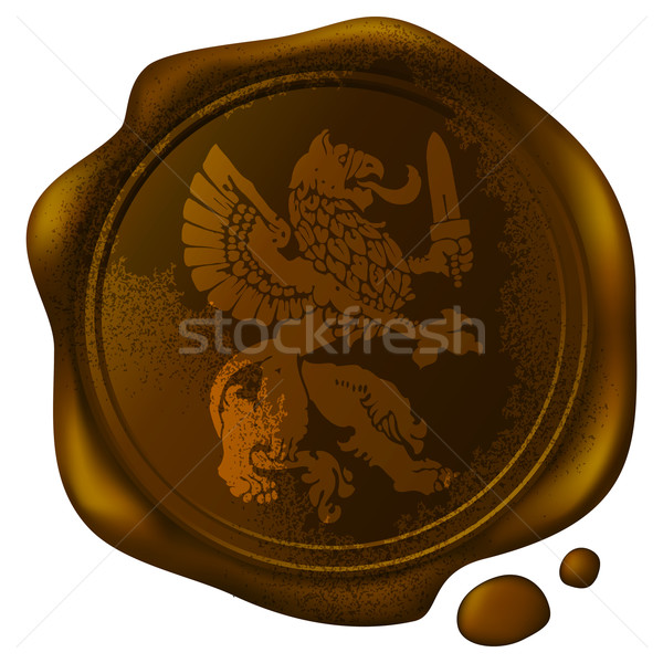 heraldic griffin Stock photo © kjolak