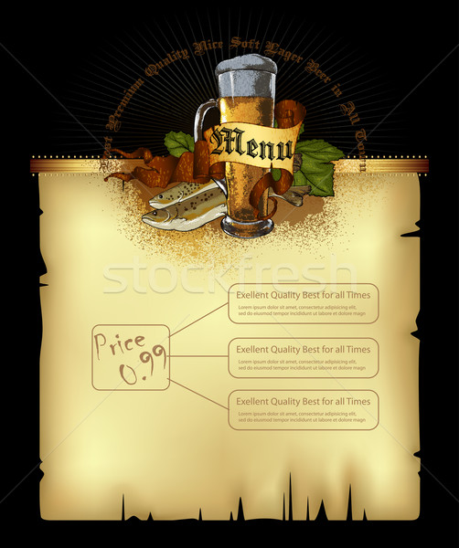 beer menu Stock photo © kjolak