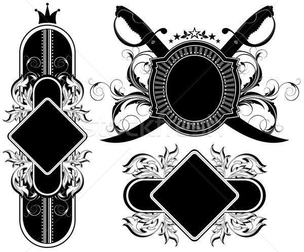 set of ornamental labels Stock photo © kjolak