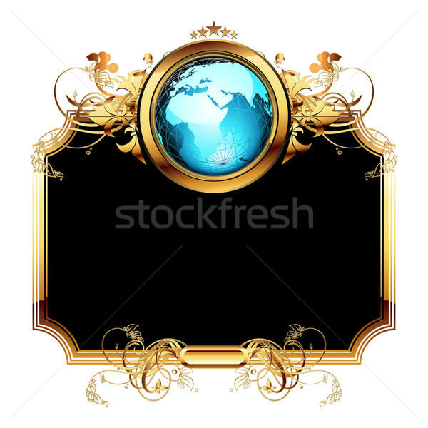 world with ornate frame Stock photo © kjolak