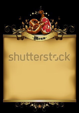 ornate golden frame Stock photo © kjolak