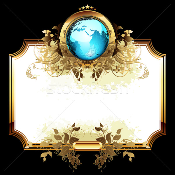 world with ornate frame Stock photo © kjolak