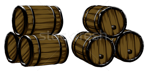 barrels of beer Stock photo © kjolak