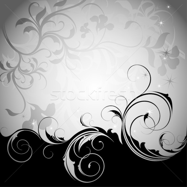 Floral Rahmen Illustration nützlich Designer Arbeit Stock foto © kjolak