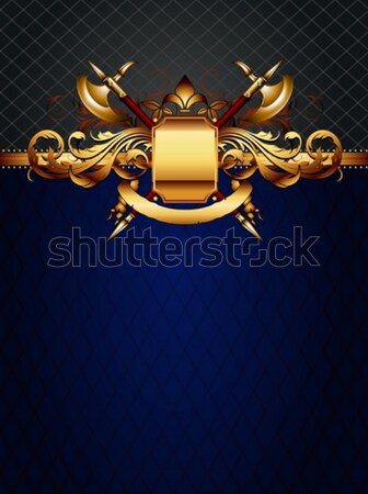 ornate golden frame with guns Stock photo © kjolak