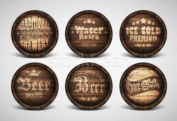 set of covers casks Stock photo © kjolak