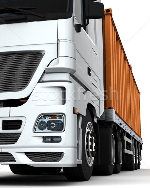 Container Lieferung Fahrzeug 3d render LKW Reise Stock foto © kjpargeter