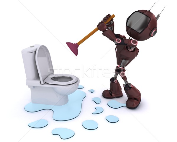 Android fixing a leak Stock photo © kjpargeter
