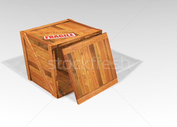 Wooden crate Stock photo © kjpargeter