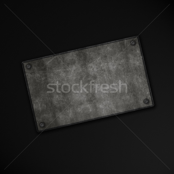 Grunge metal placa carbono fibra Foto stock © kjpargeter