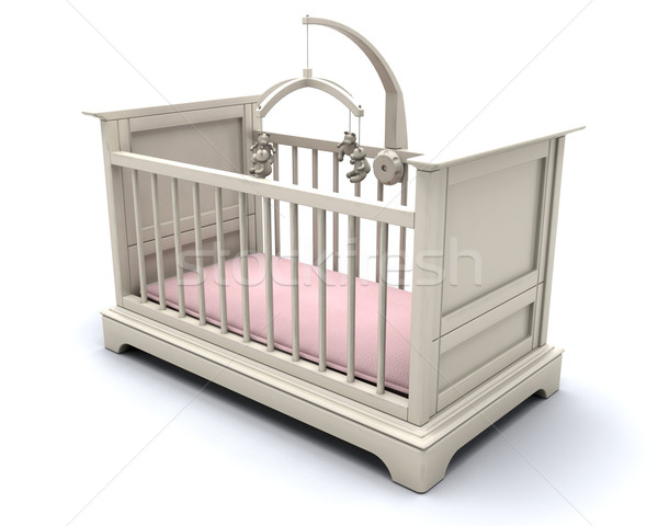 Cot for baby girl Stock photo © kjpargeter