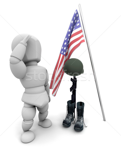 fallen soldier tribute Stock photo © kjpargeter