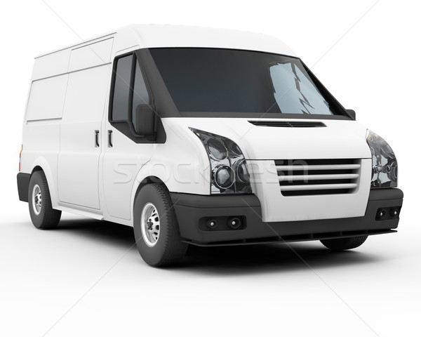 Fehér furgon 3d render üzlet teherautó ipar Stock fotó © kjpargeter