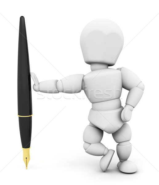 Person with a fountain pen Stock photo © kjpargeter