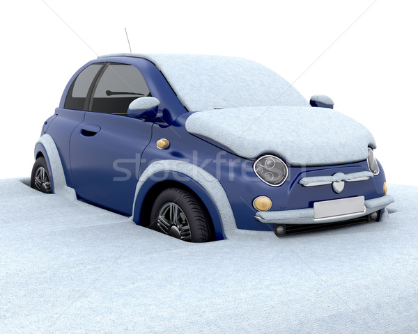 Coincé neige voiture profonde Photo stock © kjpargeter