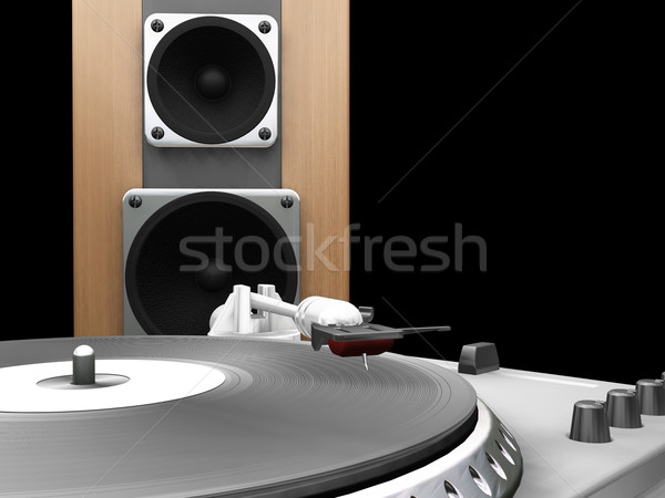 ターン スピーカー 3dのレンダリング 技術 レコード 電子 ストックフォト © kjpargeter