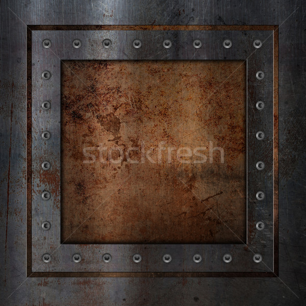 Grunge zardzewiałe metal metaliczny efekt rdzy Zdjęcia stock © kjpargeter