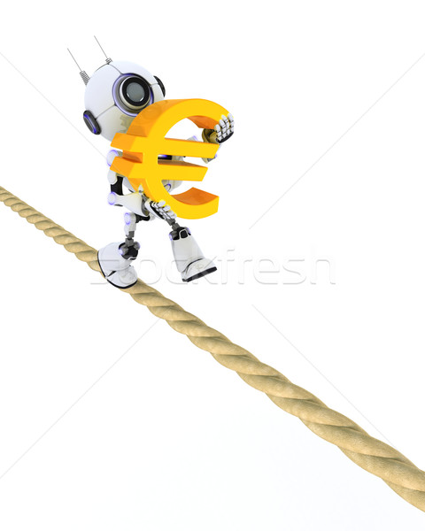 Robot sıkı halat 3d render adam gelecek Stok fotoğraf © kjpargeter