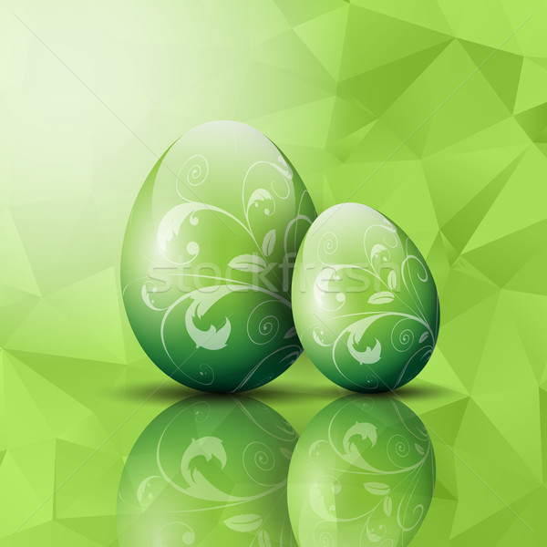 Easter egg background Stock photo © kjpargeter