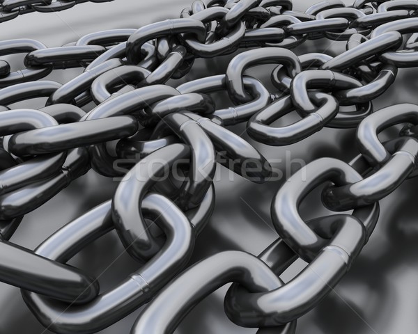 çelik zincirleri 3d render güvenlik endüstriyel Stok fotoğraf © kjpargeter