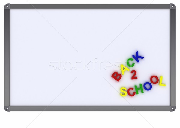 Branco classe quarto marcador conselho 3d render Foto stock © kjpargeter