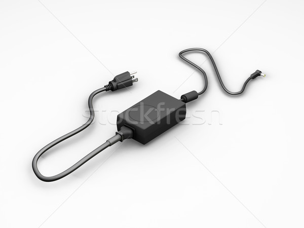 американский источник питания 3d визуализации фон кабеля связи Сток-фото © kjpargeter
