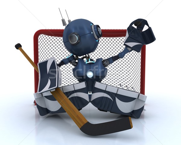 Android gry hokej 3d człowiek sportu Zdjęcia stock © kjpargeter