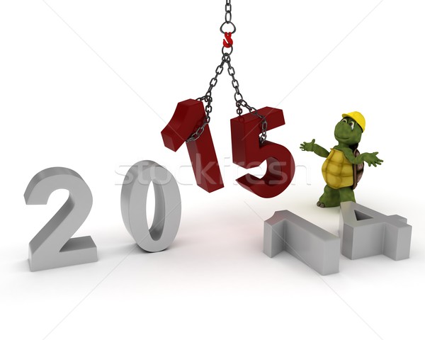 tortoise bringing in the new year Stock photo © kjpargeter